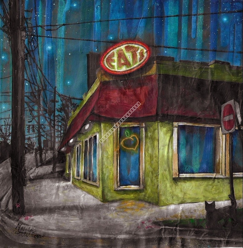 A stylized portrait of the beloved Eats restaurant